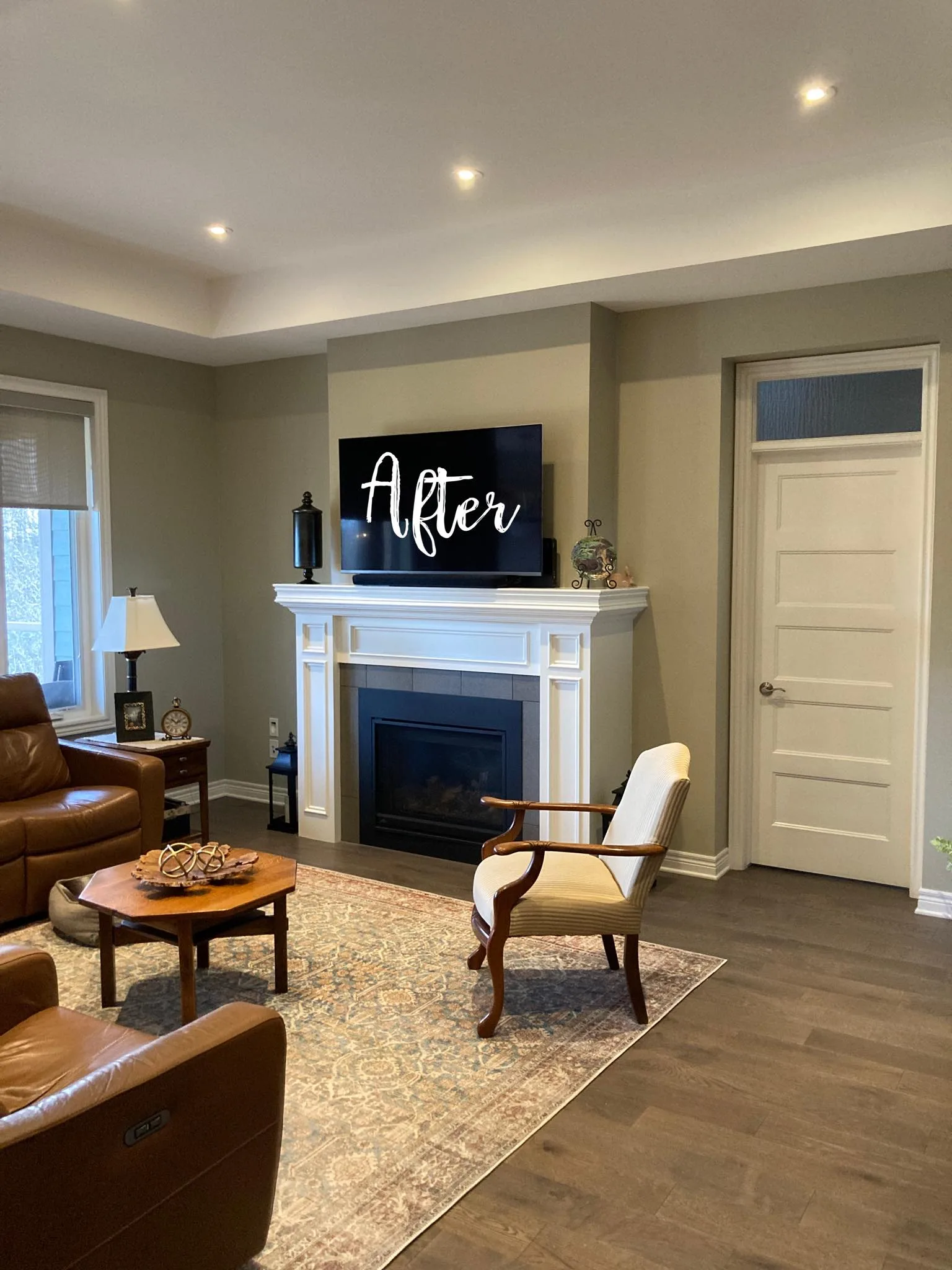 Living room after repainting